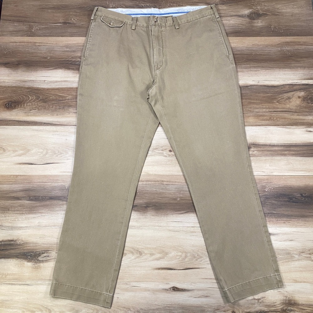 Polo Ralph Lauren Chino Pants Men 38x32 Classic Cotton‎ Straight Khaki Heritage